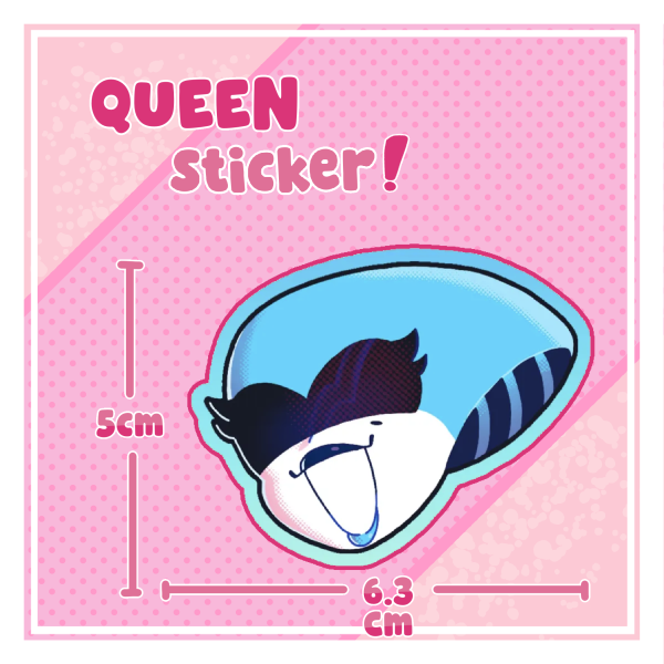 DELTARUNE Queen Coloured Edge Sticker