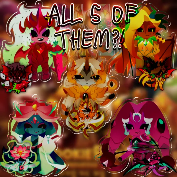 DRAGON COOKIES KEYCHAIN SET [COOKIE RUN]