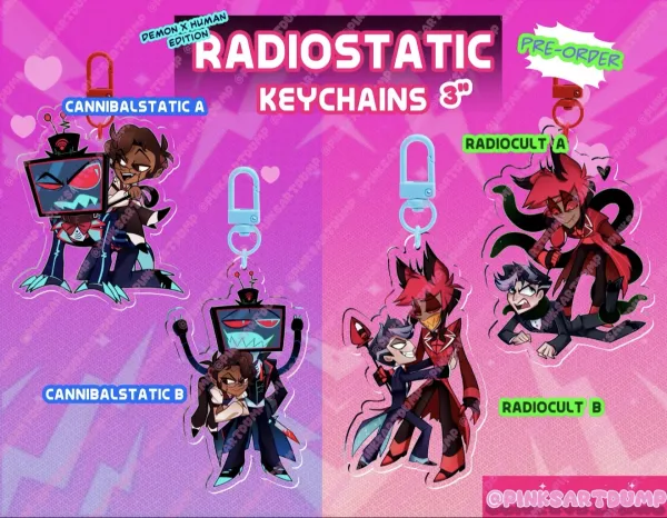 All Demon X human keychain Set 