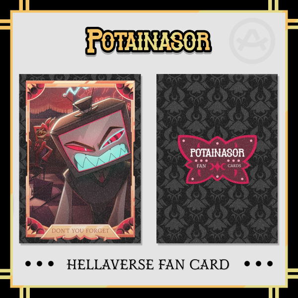 Vox and Alastor 📻📺 | Holographic Photocard | Hazbin Hotel | Potainasor 🖤✨️❤️ FAN CARD