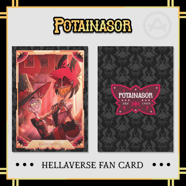 Radioapple 📻🍎| Holographic Photocard | Hazbin Hotel | Potainasor 🖤✨️❤️ FAN CARD