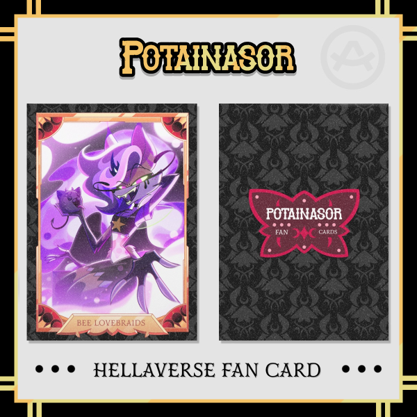 Beelzebub Lovebraids 💜🐝| Holographic Photocard | Helluva Boss| Potainasor 🖤✨️❤️ FAN CARD