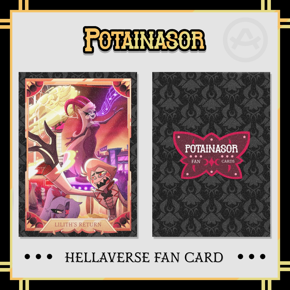 Lilith's return🖤✨️🎶 | Holographic Photocard | Hazbin Hotel | Potainasor 🖤✨️❤️ FAN CARD