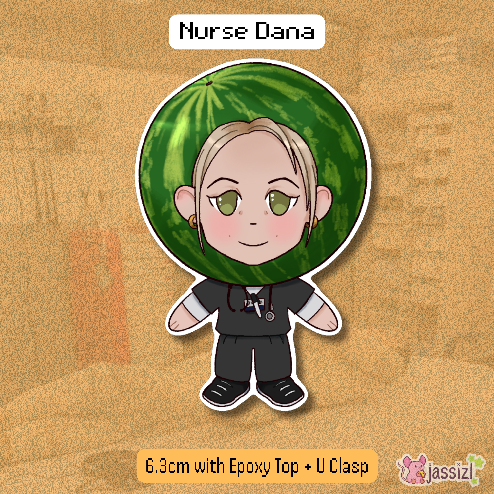 Nurse Dana Evans | THE PITT KEYCHAINS | Series 3 | Fruits