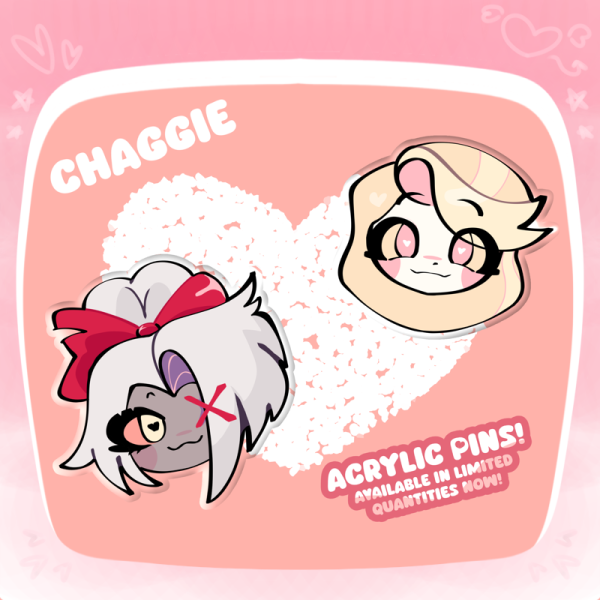 Charlie x Vaggie Acrylic pins - Hazbin Hotel