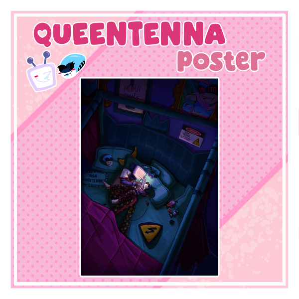 DELTARUNE QueenTenna Snoozing Poster