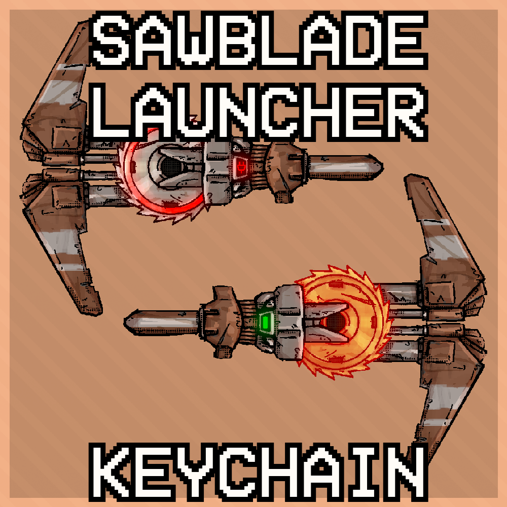ULTRAKILL Sawblade Launcher Keychain