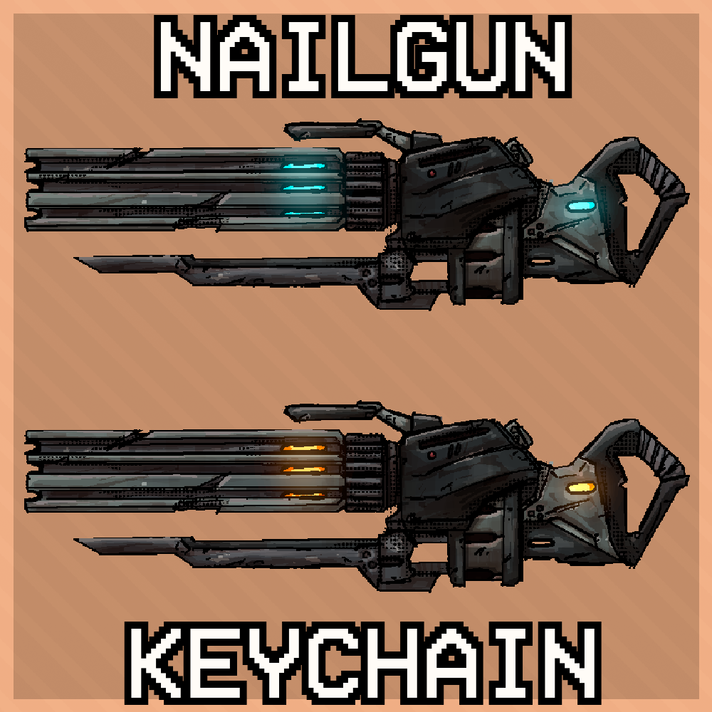 ULTRAKILL Nailgun Keychain