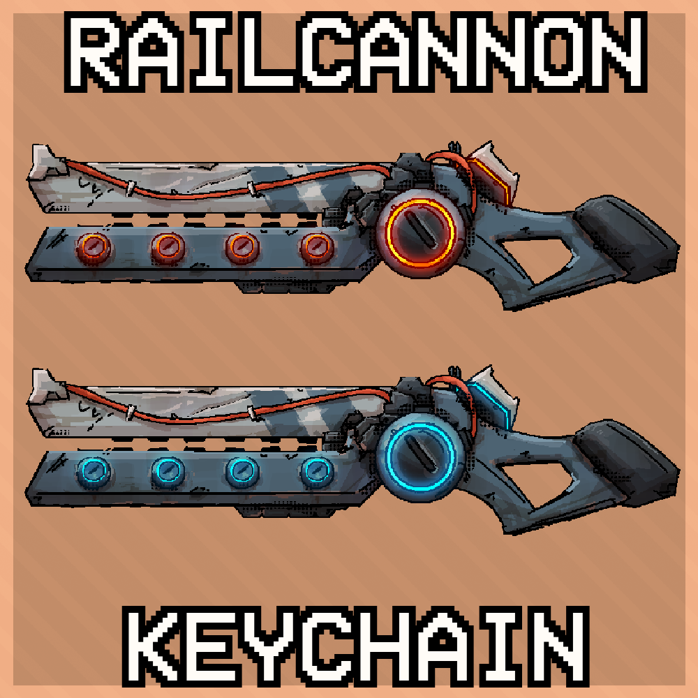 Ultrakill Railcannon Keychain