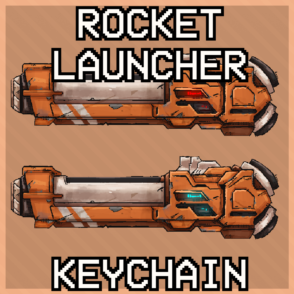 Ultrakill Rocket Launcher Keychain