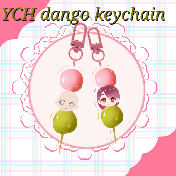 YCH dango acrylic keychain