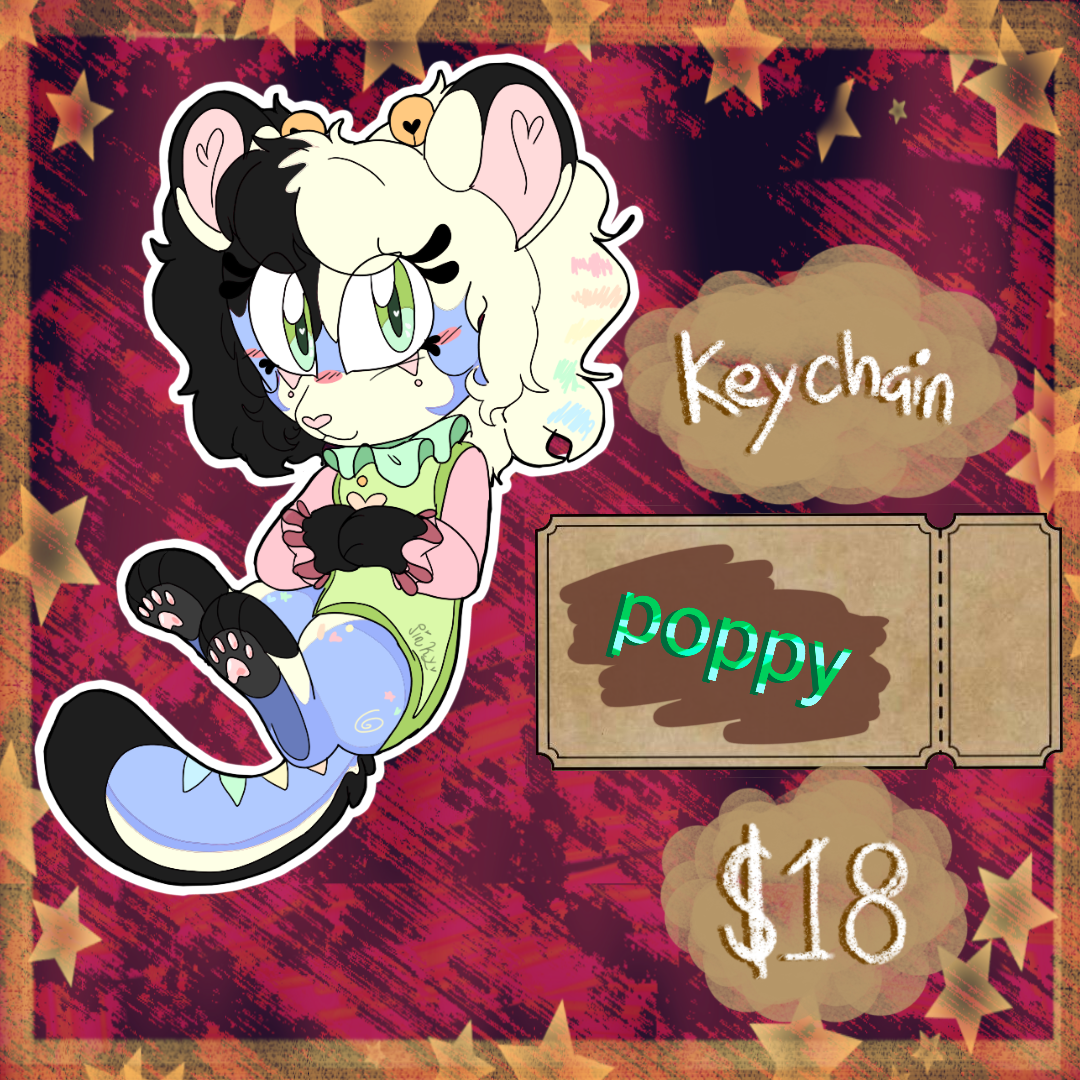 Poppy 2-Piece Keychains