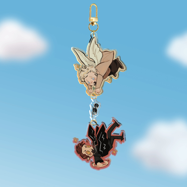 Good Omens connection acrylic keychains