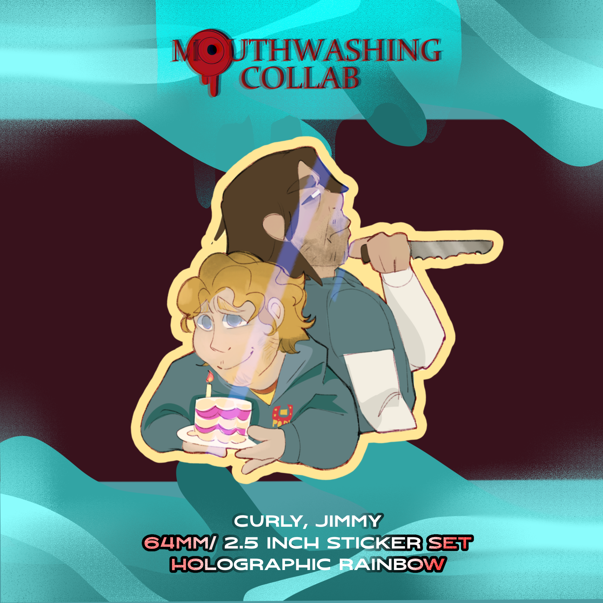 MOUTHWASHING resentment Edge Die Cut Stickers