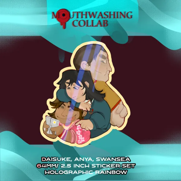 MOUTHWASHING game night Colored Edge Die Cut Stickers