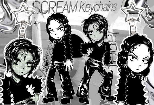 Michael & Janet Jackson Acrylic Keychain Set