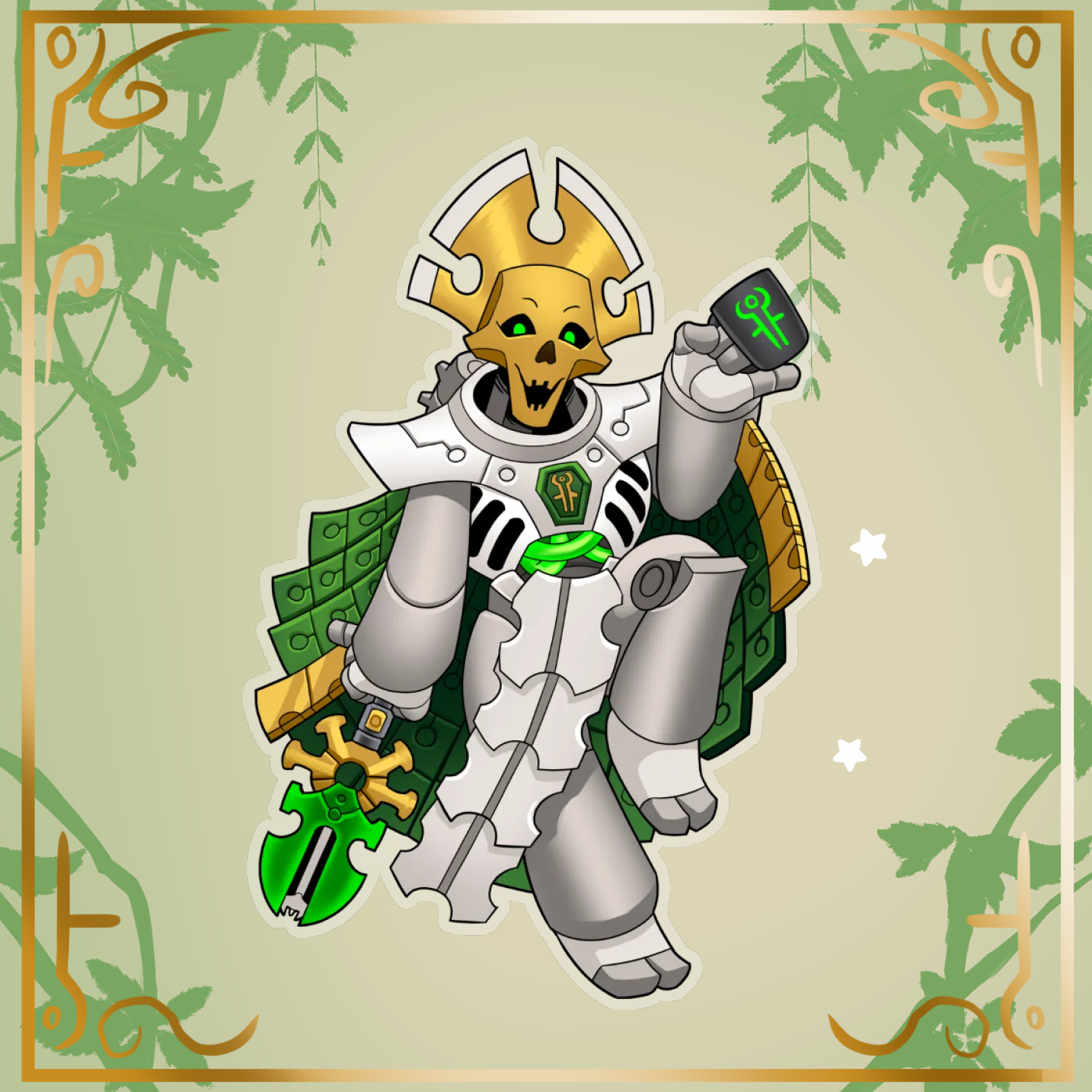 Robot Lord Sticker (Clear)