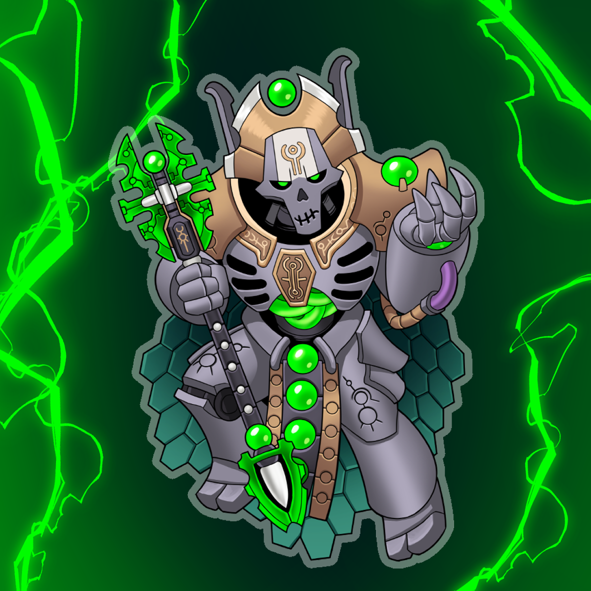Robot Storm King Sticker (Clear)
