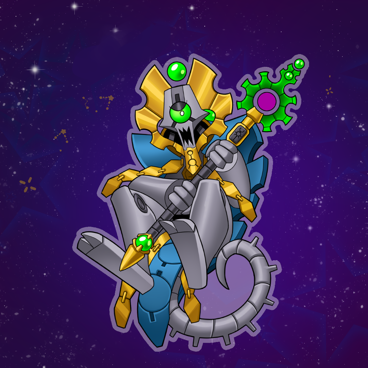 Robot Mystic Sticker (Clear)