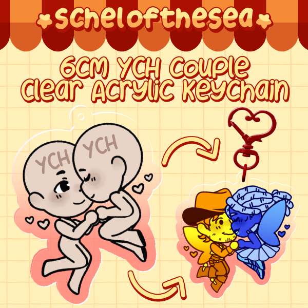 - YCH - Chibi Couple Keychain