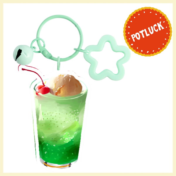 Melon Soda Acrylic Keychain