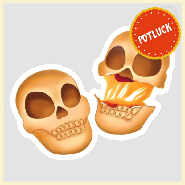 Pizza Skulls Sticker