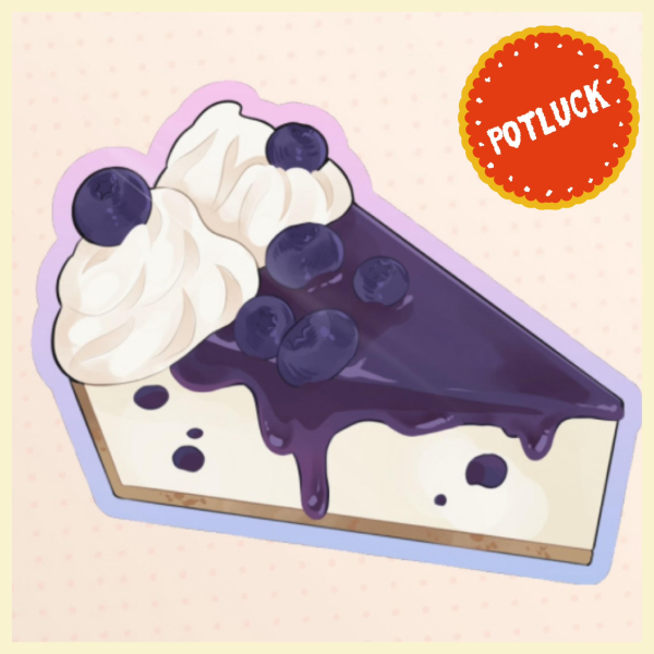 Blueberry Cheesecake Colored Edge Die Cut Stickers