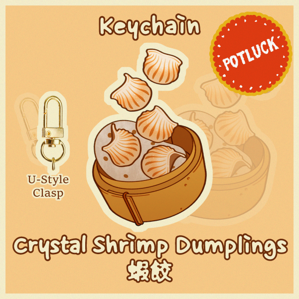 Crystal Shrimp Dumplings - Clear Acrylic Keychains
