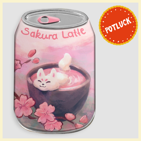 Sakura Latte Can Badge