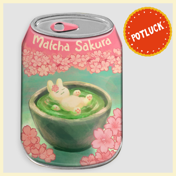 Matcha Sakura can badge