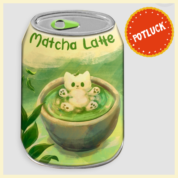 Matcha Latte can badge