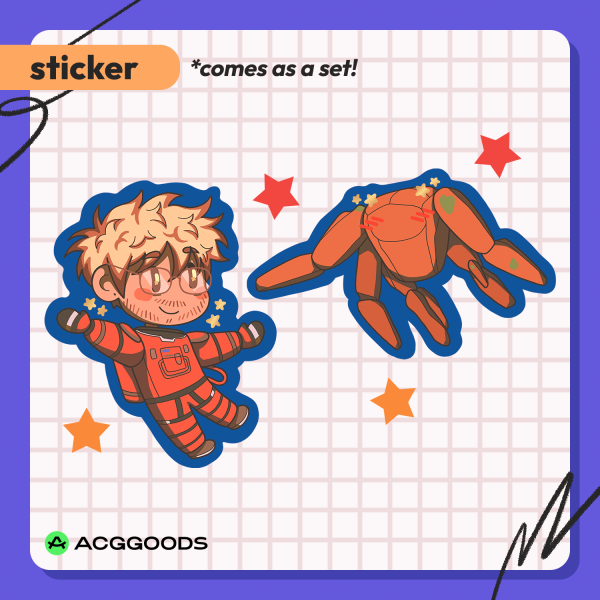 Space Grace & Rocky Sticker Set