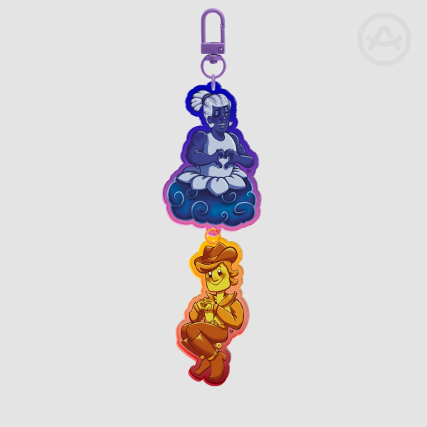 Blue & Yellow - Deltarune - Connection Keychain