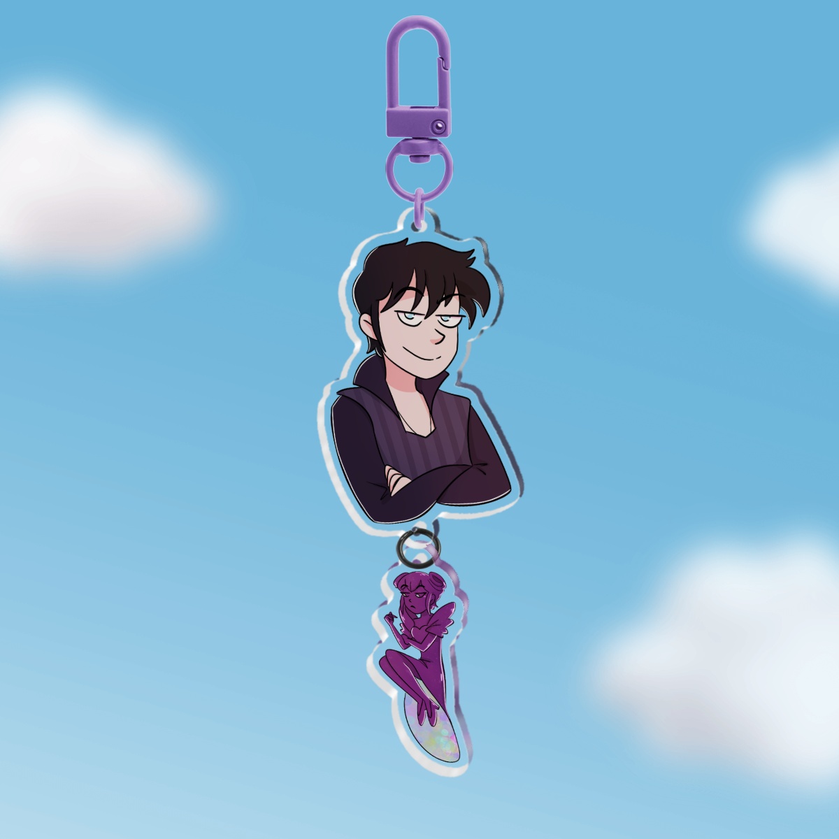 Buddy+Violet Connection Keychain