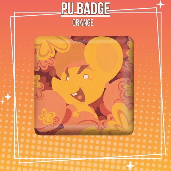 DELTARUNE - Orange - Rectangular PU Badge