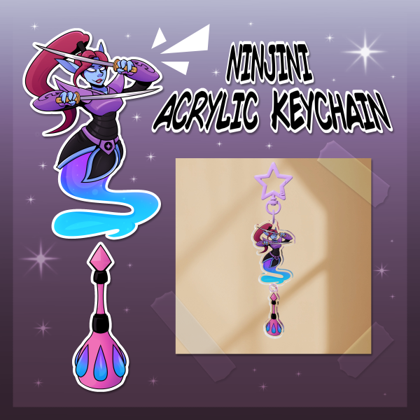 Ninjini Acrylic Keychain
