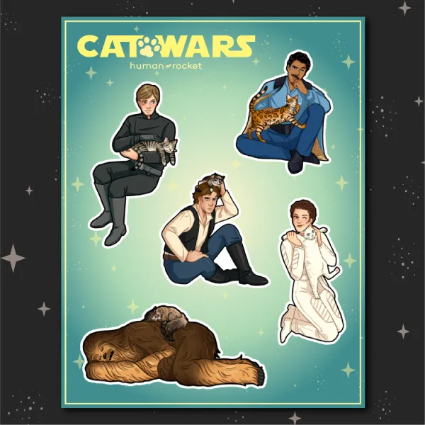 Originals 'Cat Wars' Sticker Sheet