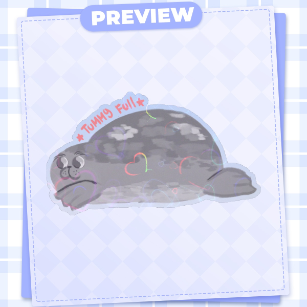 Tummy full seal Stickers