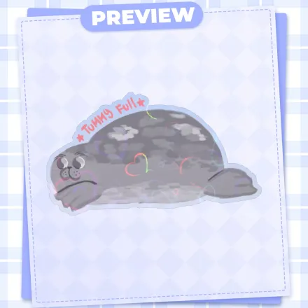 Tummy full seal Stickers