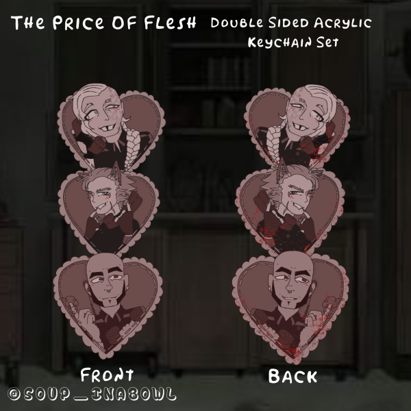(TPoF) Double Sided Full Bleed Acrylic Keychain Set