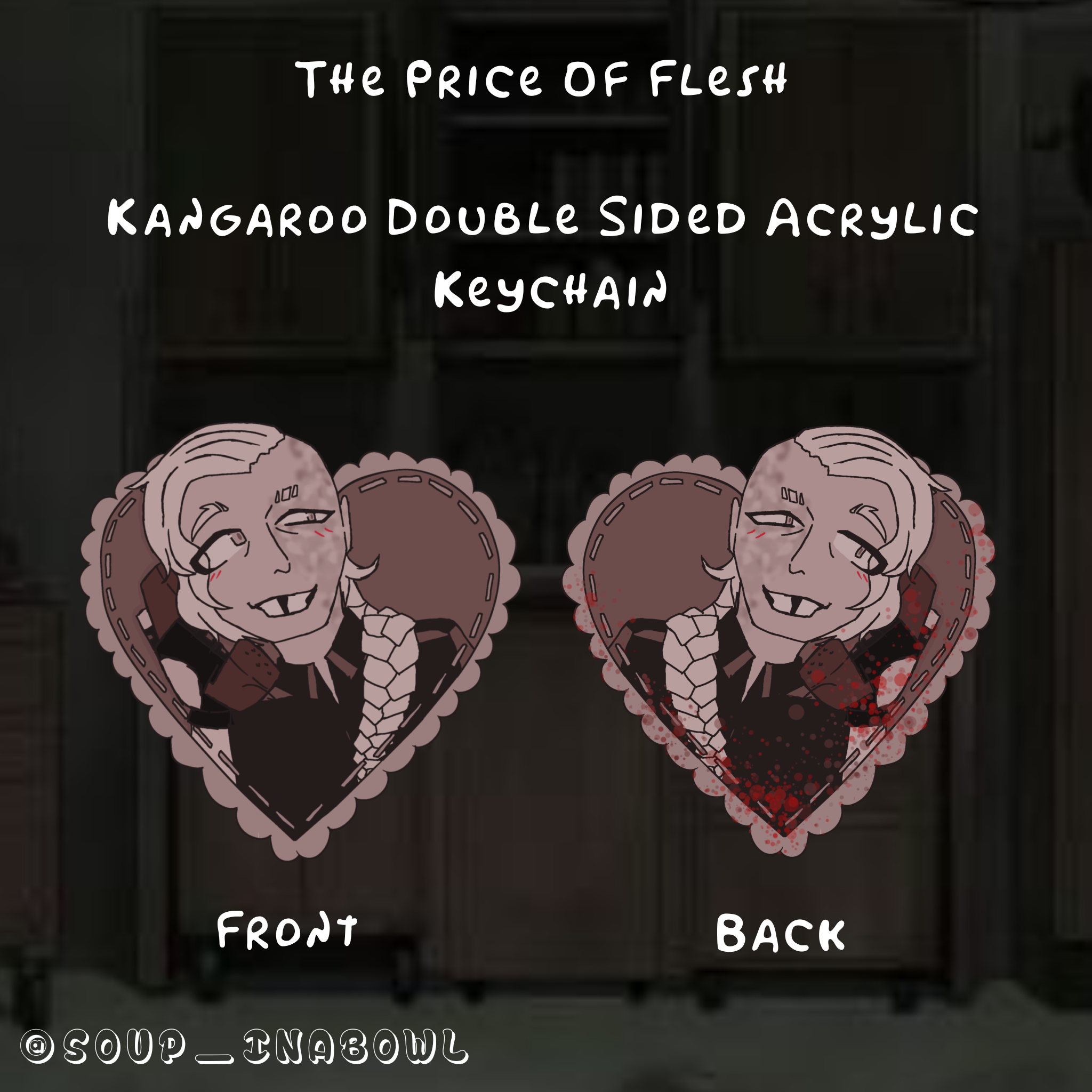 (TPoF) Kangaroo Double Sided Full Bleed Acrylic Keychain