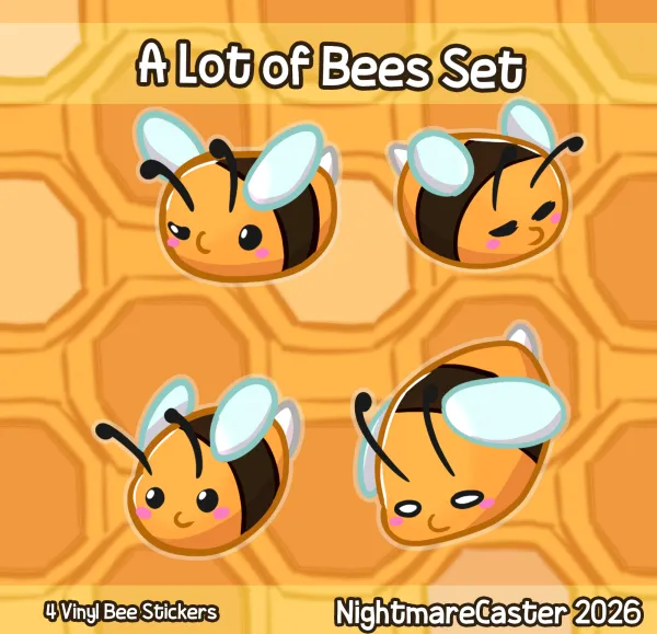 A lot of Bees 4 Sticker Set