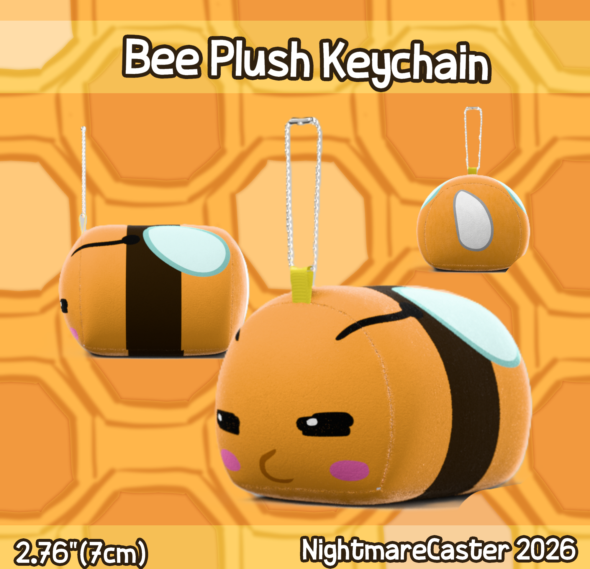 Bee Plush Keychain 2