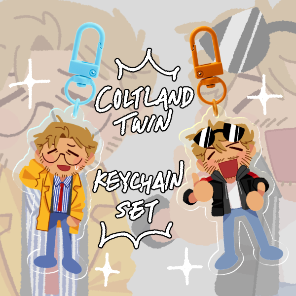 (SET) Coltland twins acrylic keychain