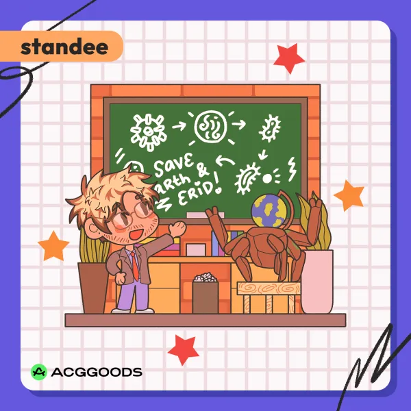 Grace & Rocky Go to School Triple-insert Acrylic Standee