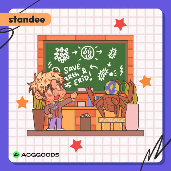 Grace & Rocky Go to School Triple-insert Acrylic Standee