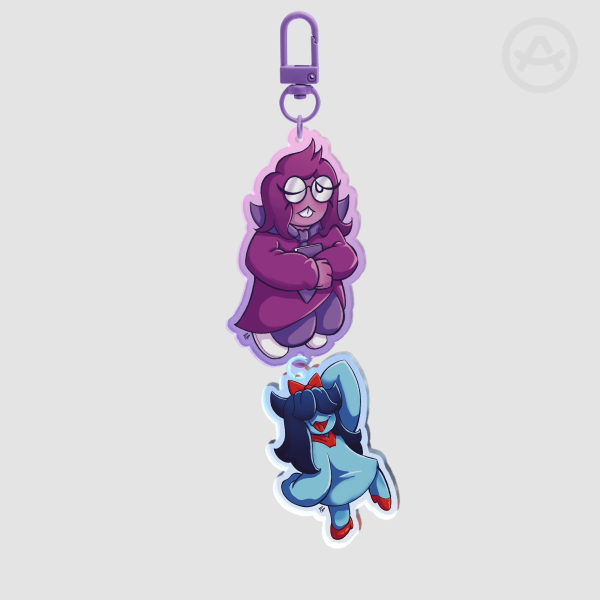 Seth & Aqua- Deltarune - Connection Keychain