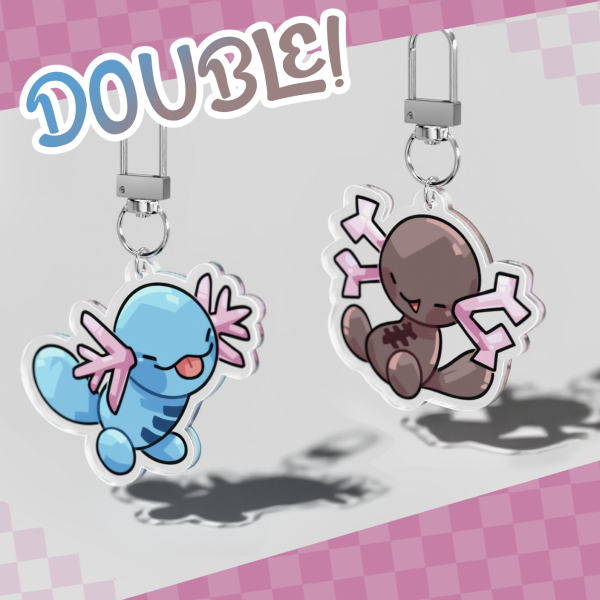 Axolotl Keychain Set