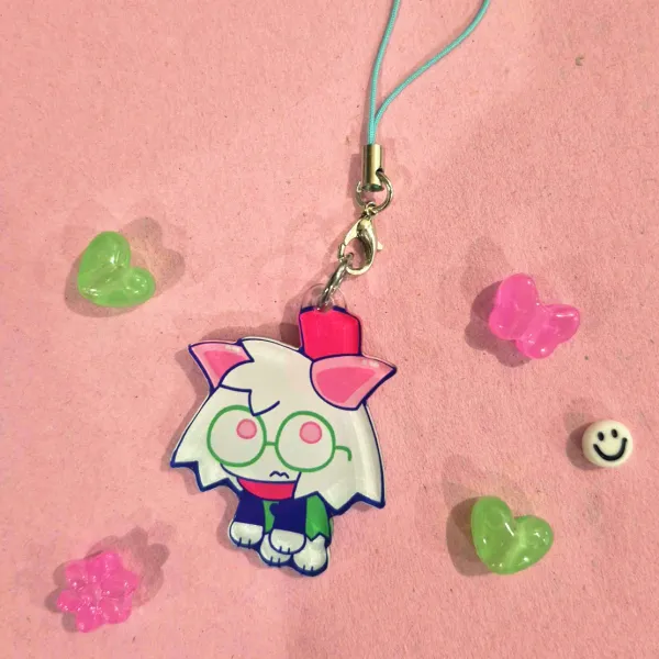 Dangling Ralsei Full-Bleed Acrylic Phone Charm