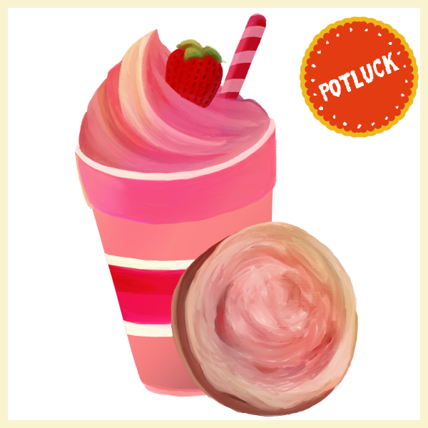 Strawberry Smoothie and Donut Shaped Fridge Magnets